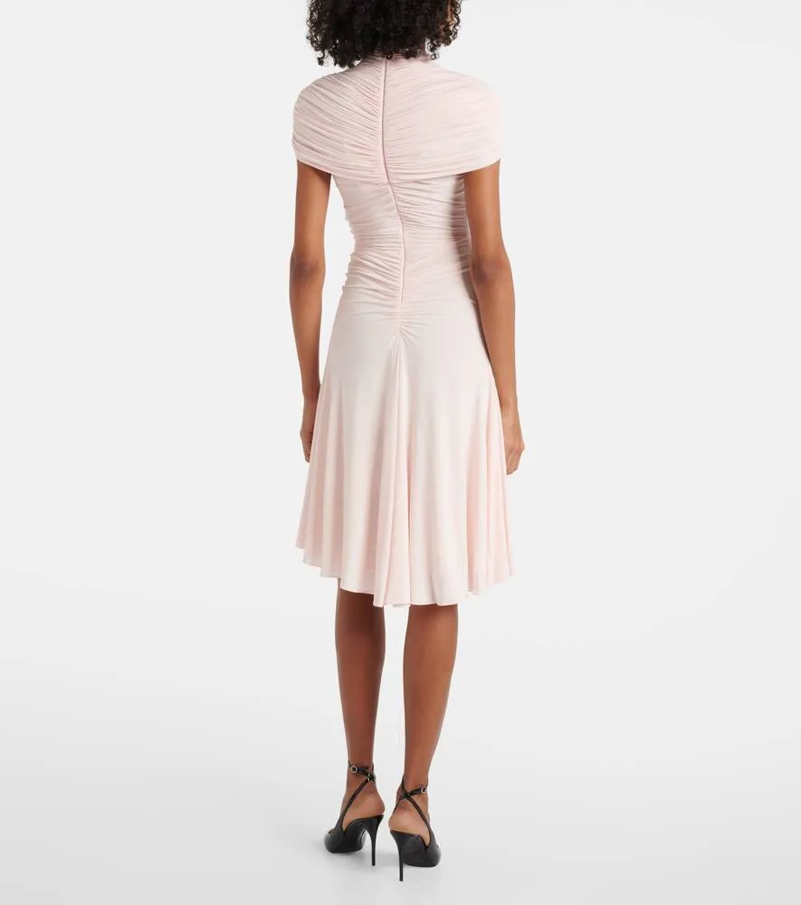 Alaia Ruched jersey midi dress