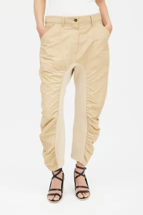 Beige Drop Seat Trouser