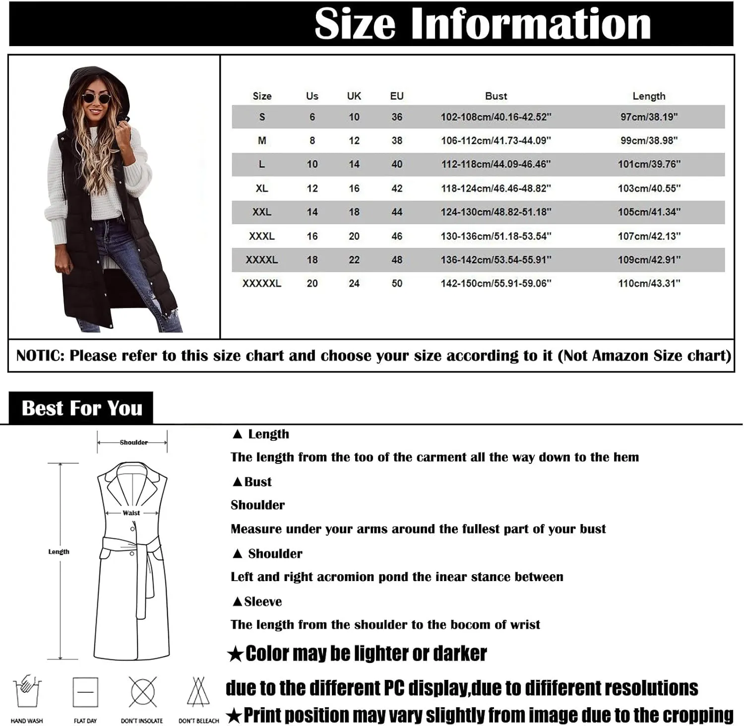 COTECRAM Puffer Vest Women Fashion Plus Size Sleeveless Winter Coats Zip Up Hoodie Casual Long Puffer Jacket Warm Outerwear