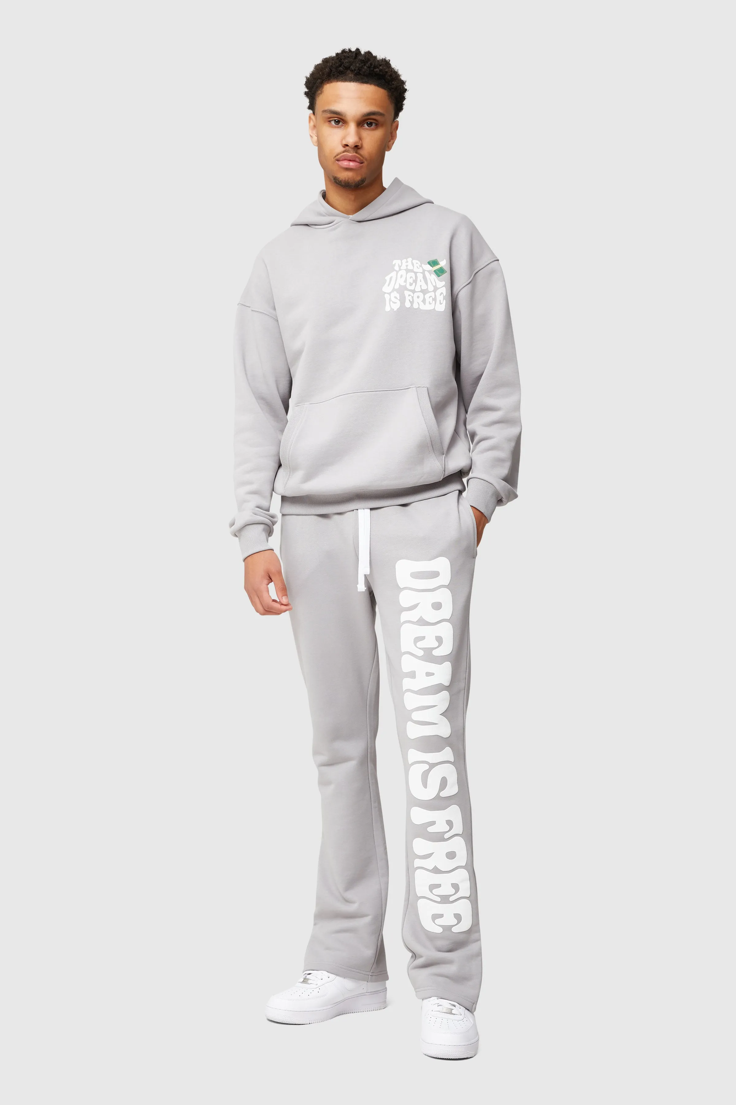 Dream Is Free Flared Jogger - Grey
