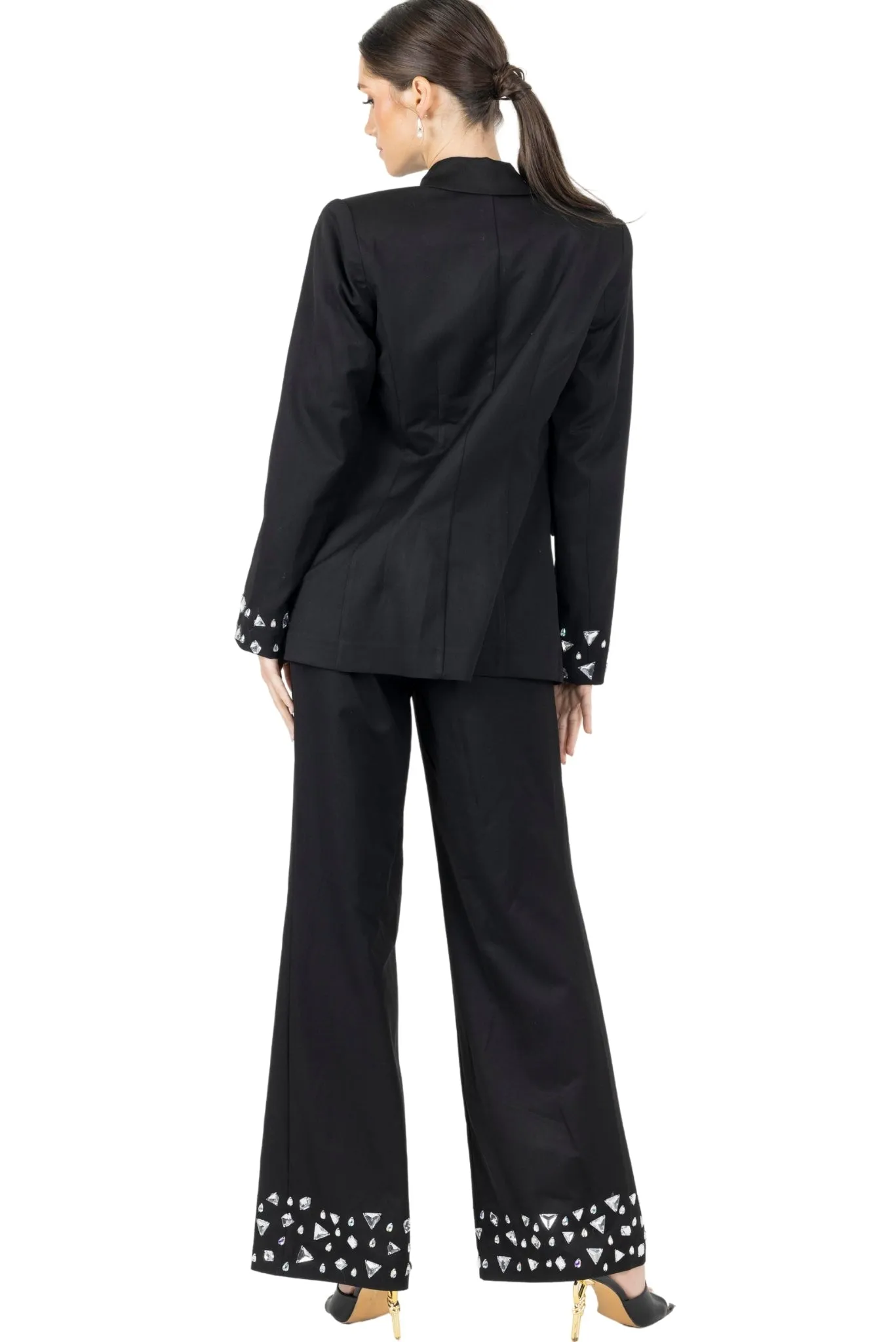 Joslin White Stone Pant In  Black
