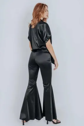 Kali High Waisted Flare Pants Black