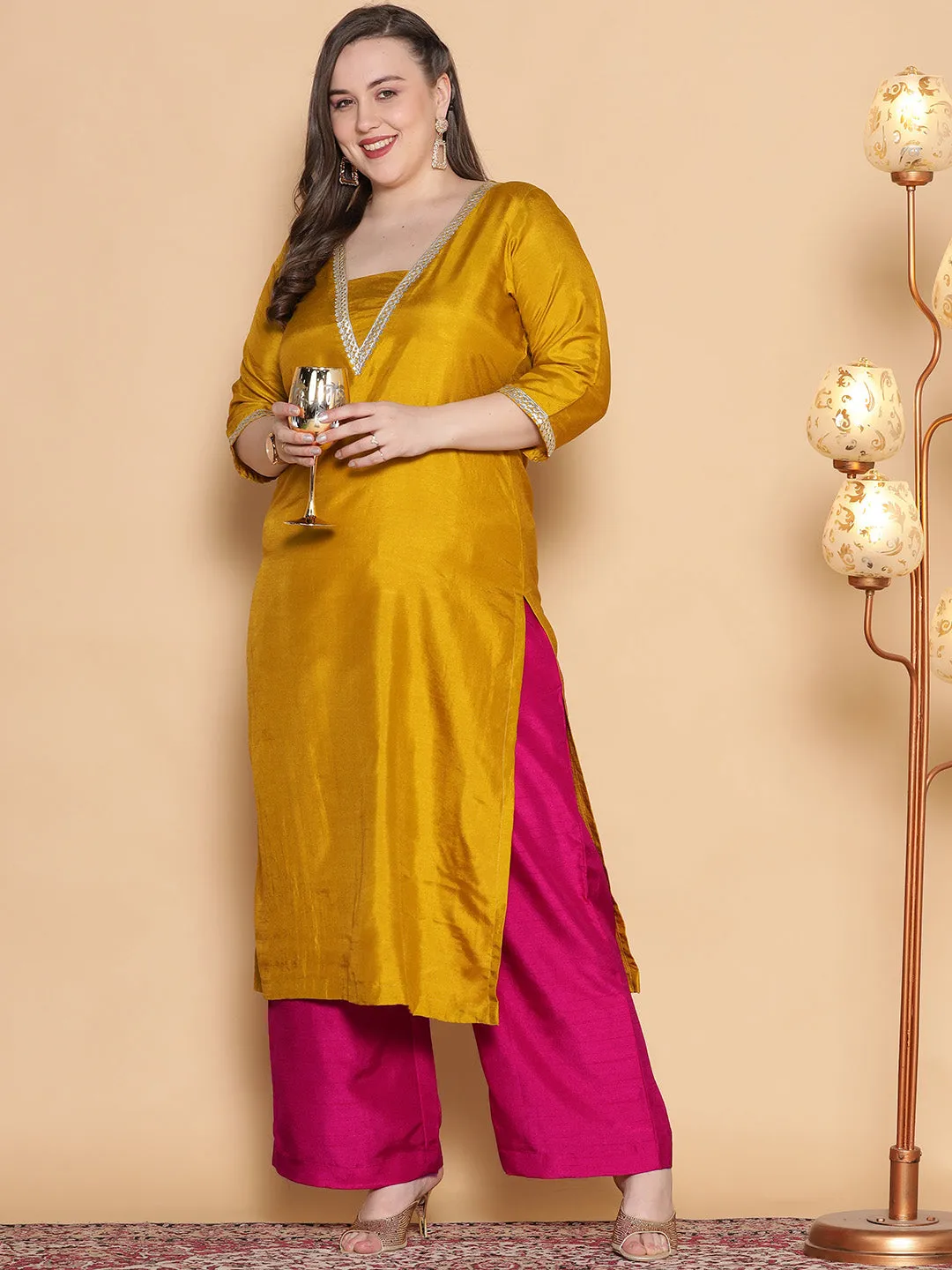 Magenta Silk Palazzo