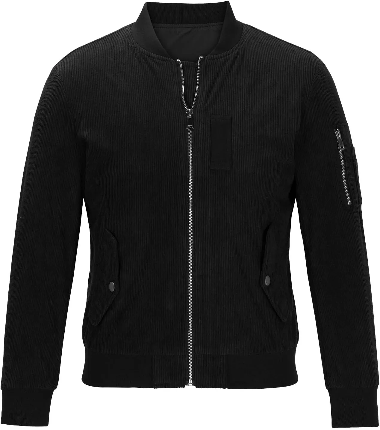 Men's Casual Hooded Jacket Fall Fashion Lightweight Windbreaker Solid Color Zip Up Coat Comfy Shackets with Pocket