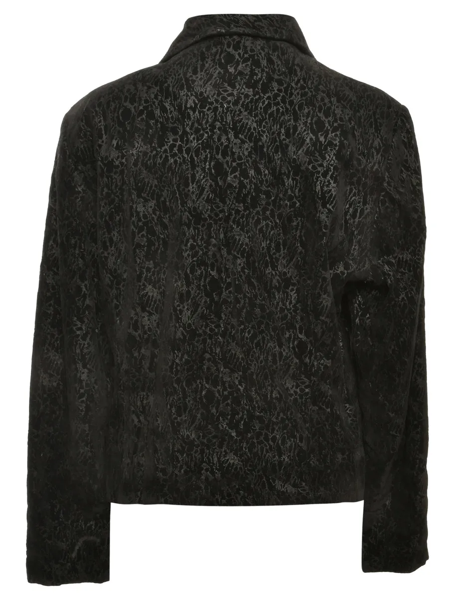 Patterned Black Jacket - L