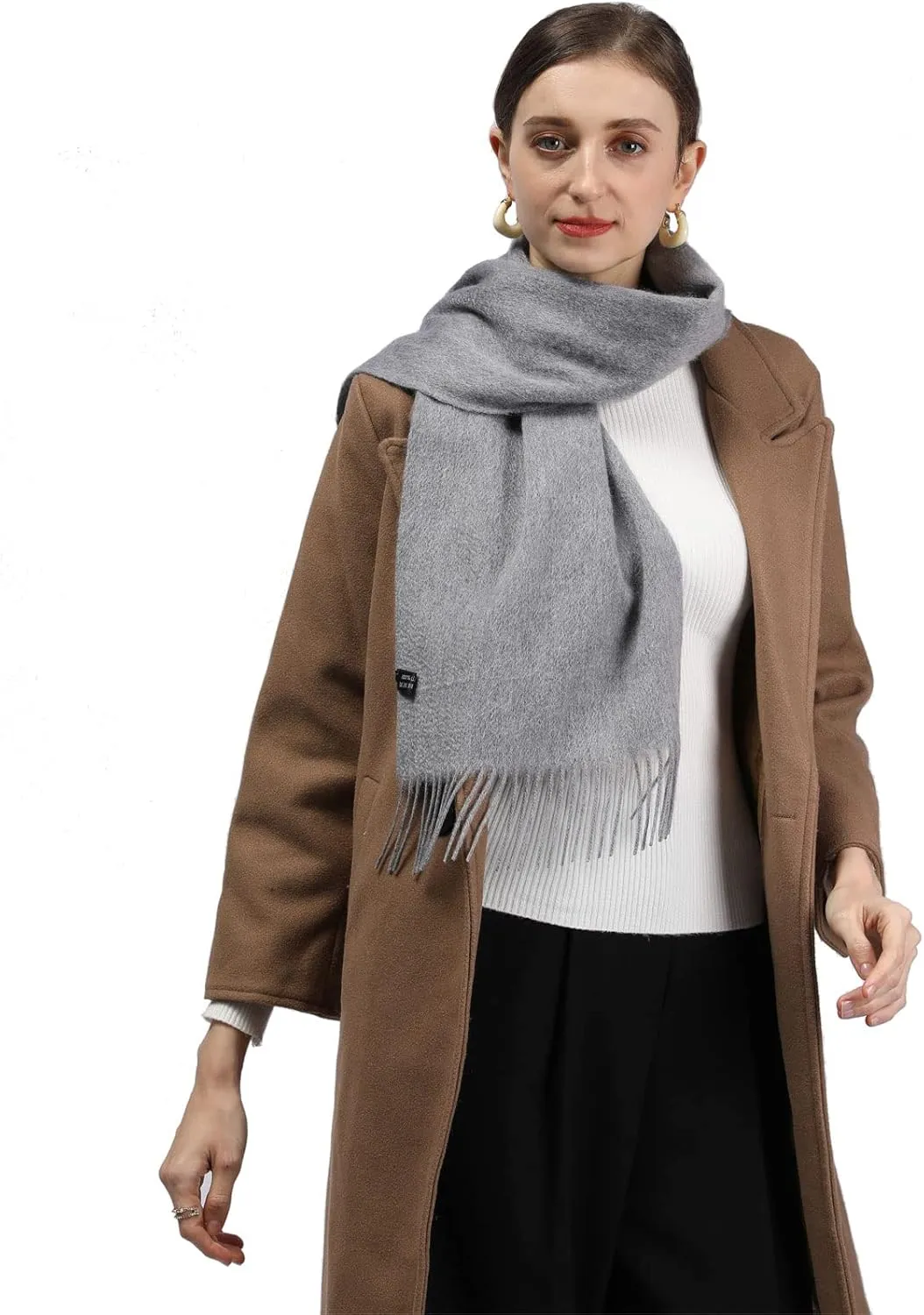 Pure Cashmere Scarf for Men Women Warm Winter Scarves, Fringed Edges Scarf, Multi-Color Gift …