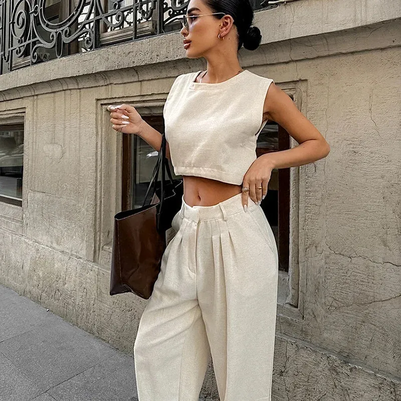 Short vest and trousers two-piece set