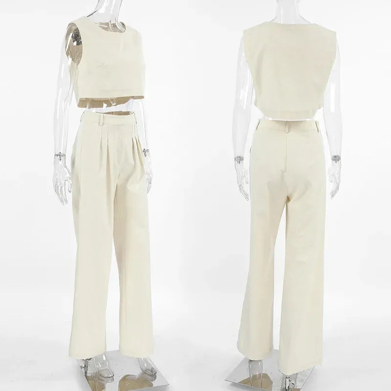 Short vest and trousers two-piece set