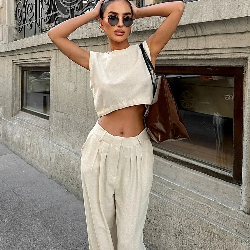 Short vest and trousers two-piece set
