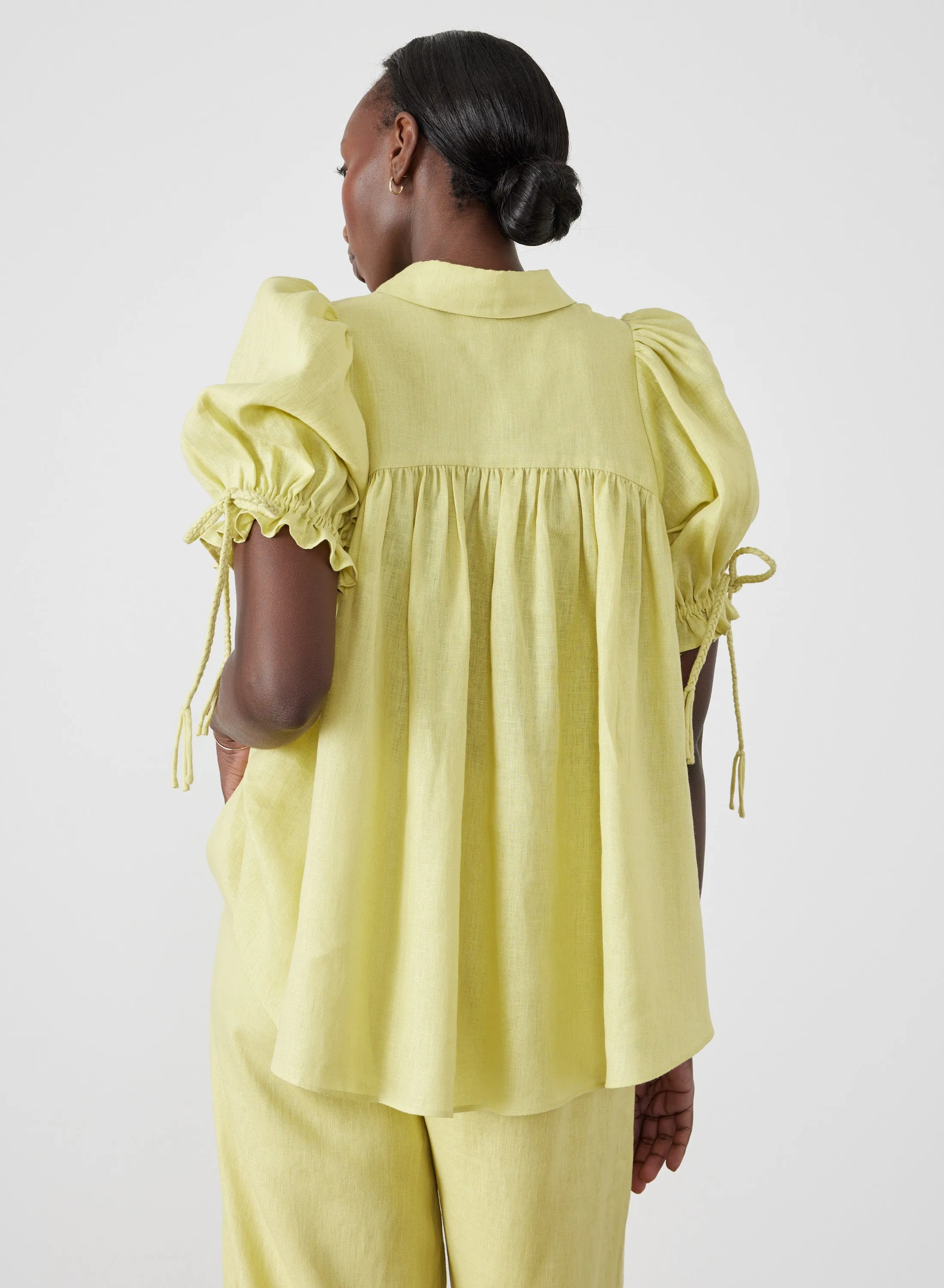 Sophia Linen Palazzo Pant | Zinnia