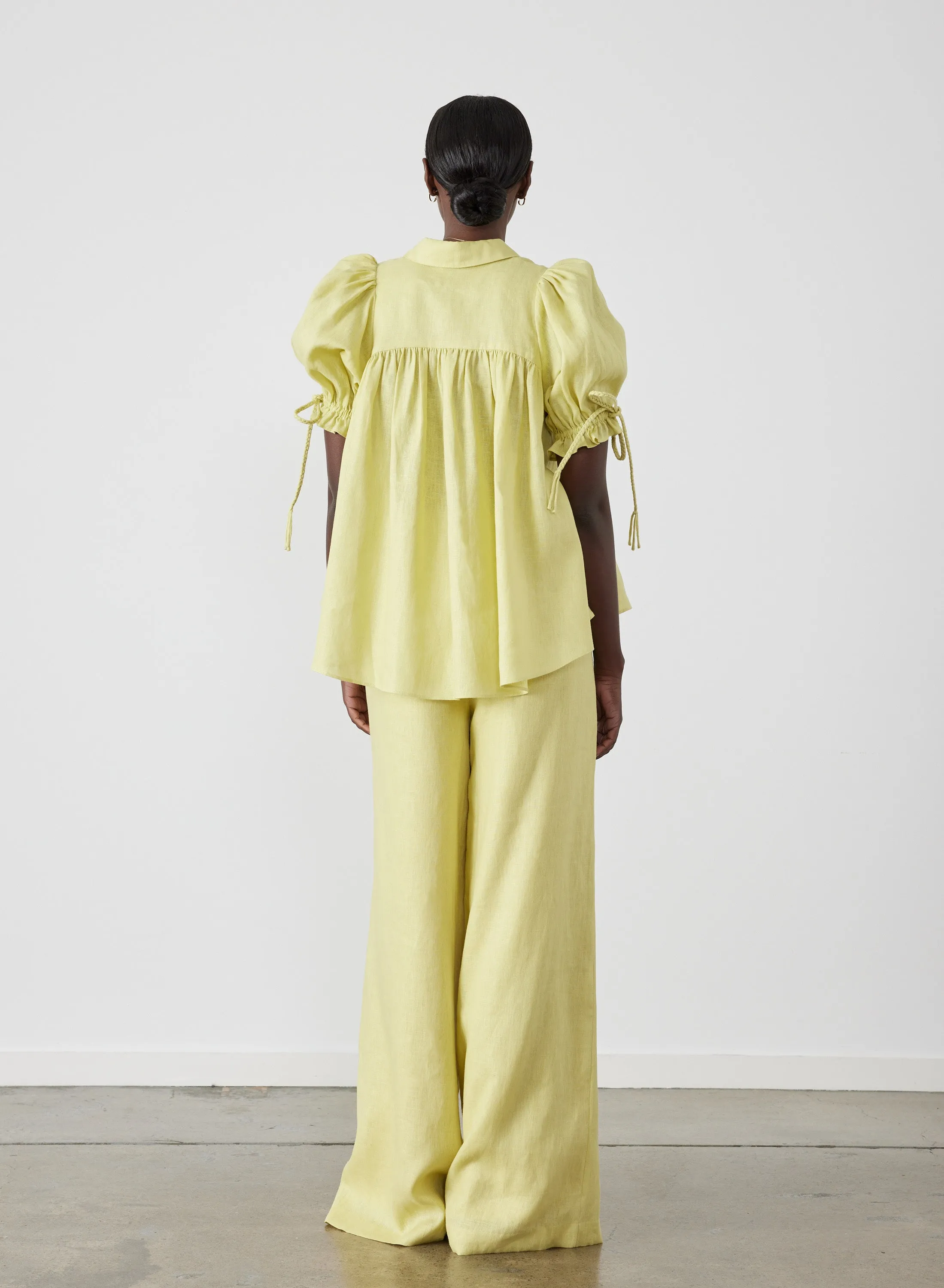 Sophia Linen Palazzo Pant | Zinnia