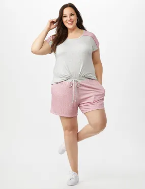 Stripe Drawstring Knit Short
