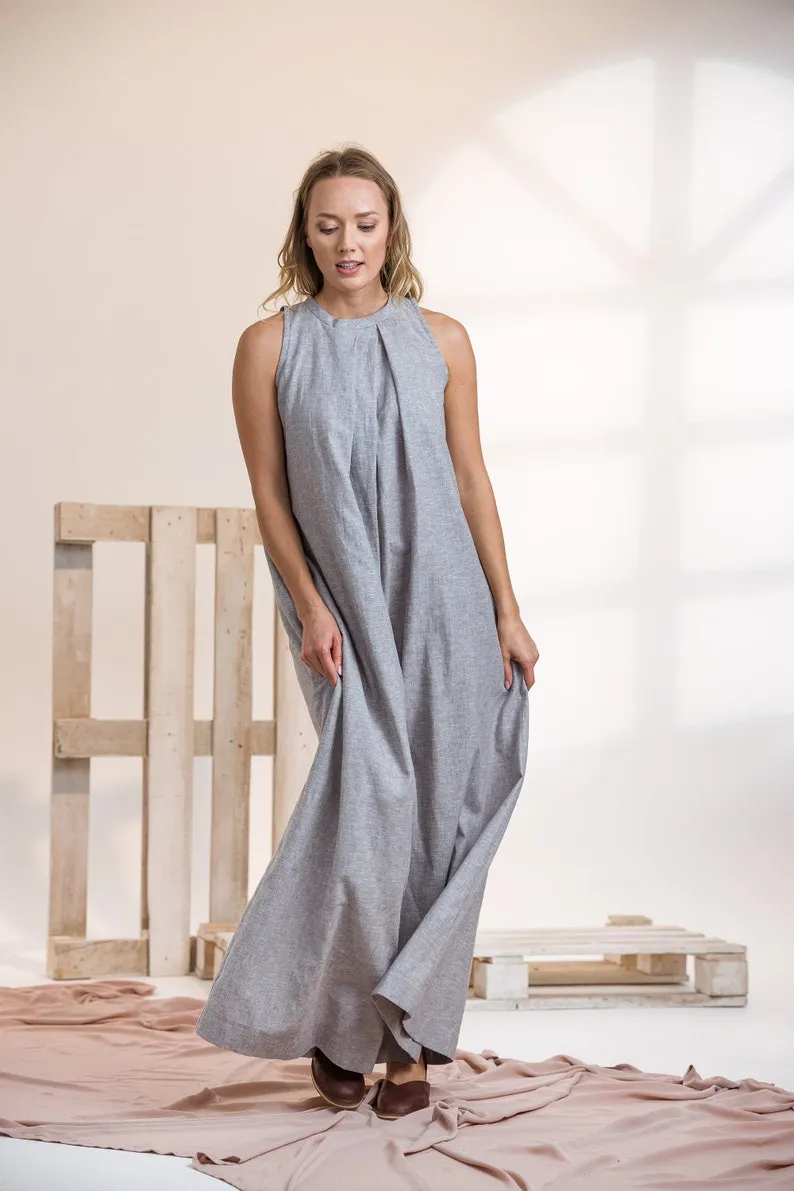 Wide Leg Linen Jumpsuit