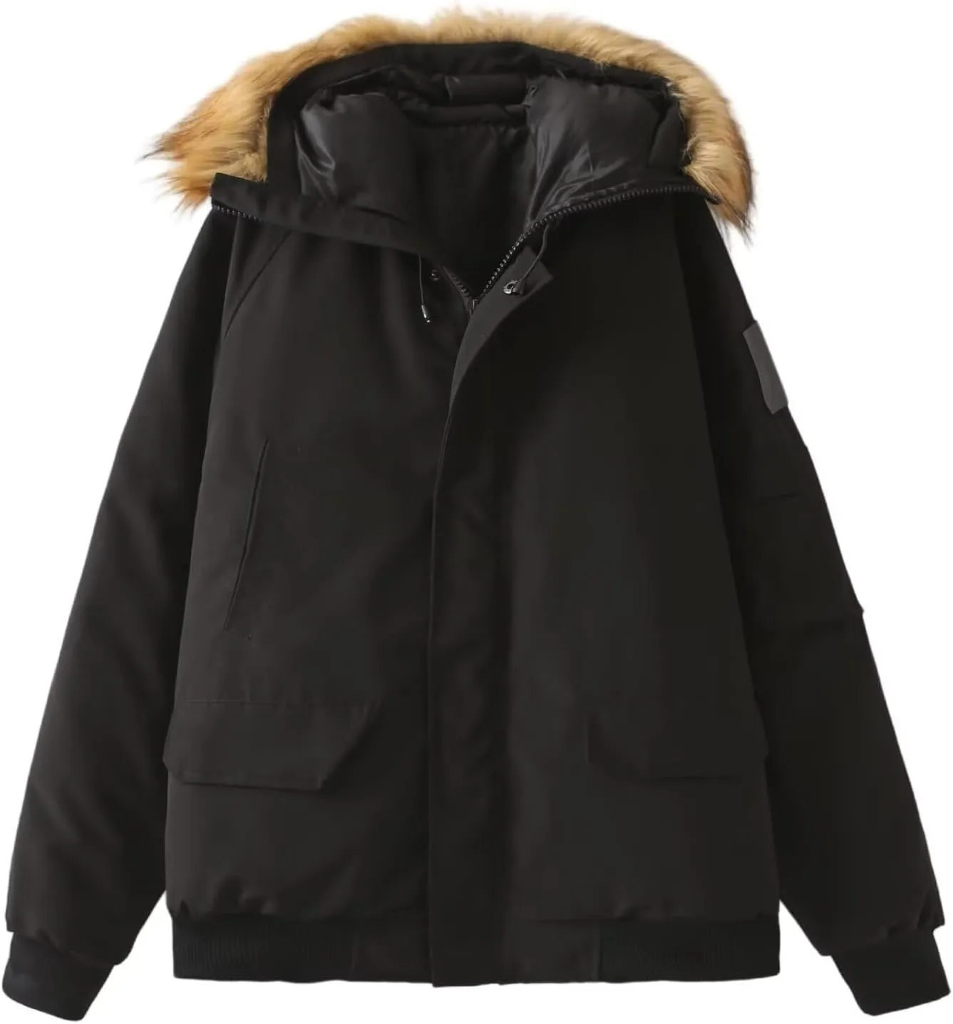 Winter Coats for Women Fleece Lined Puffer Jacket Fashion Hooded Down Coat 2024 Winter Button Down Padded Outerwear