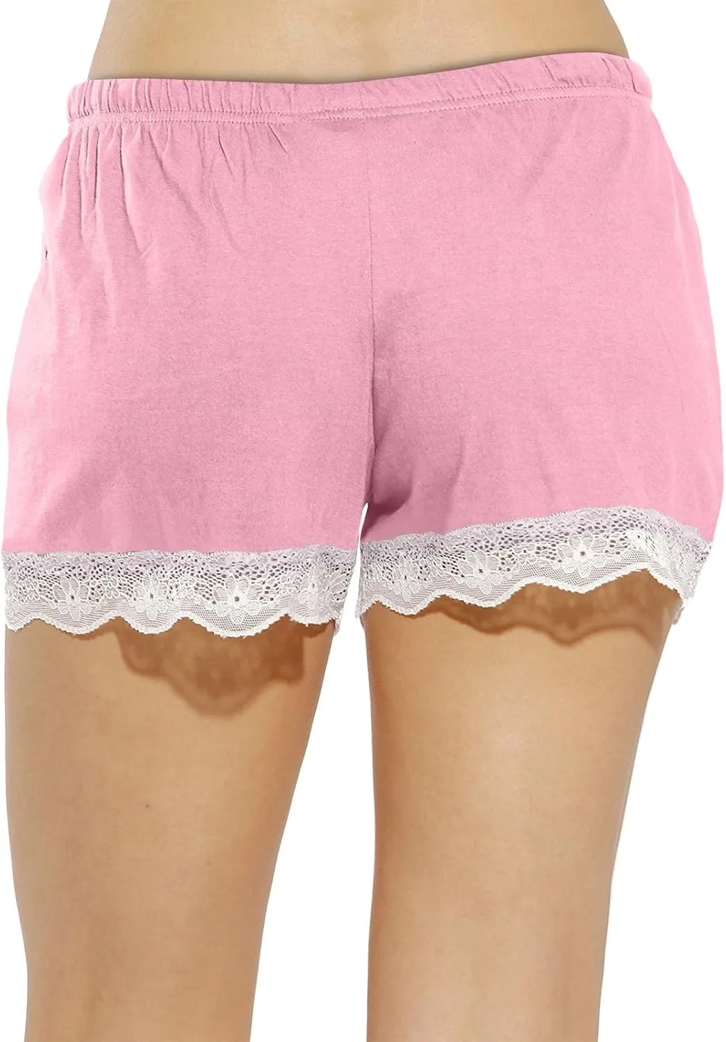Womens Pajama Shorts Loose Fit Plaid Summer Lace Lounge Sleep Pj Bottoms Sexy Drawstring Elastic Waist Cute Shorts